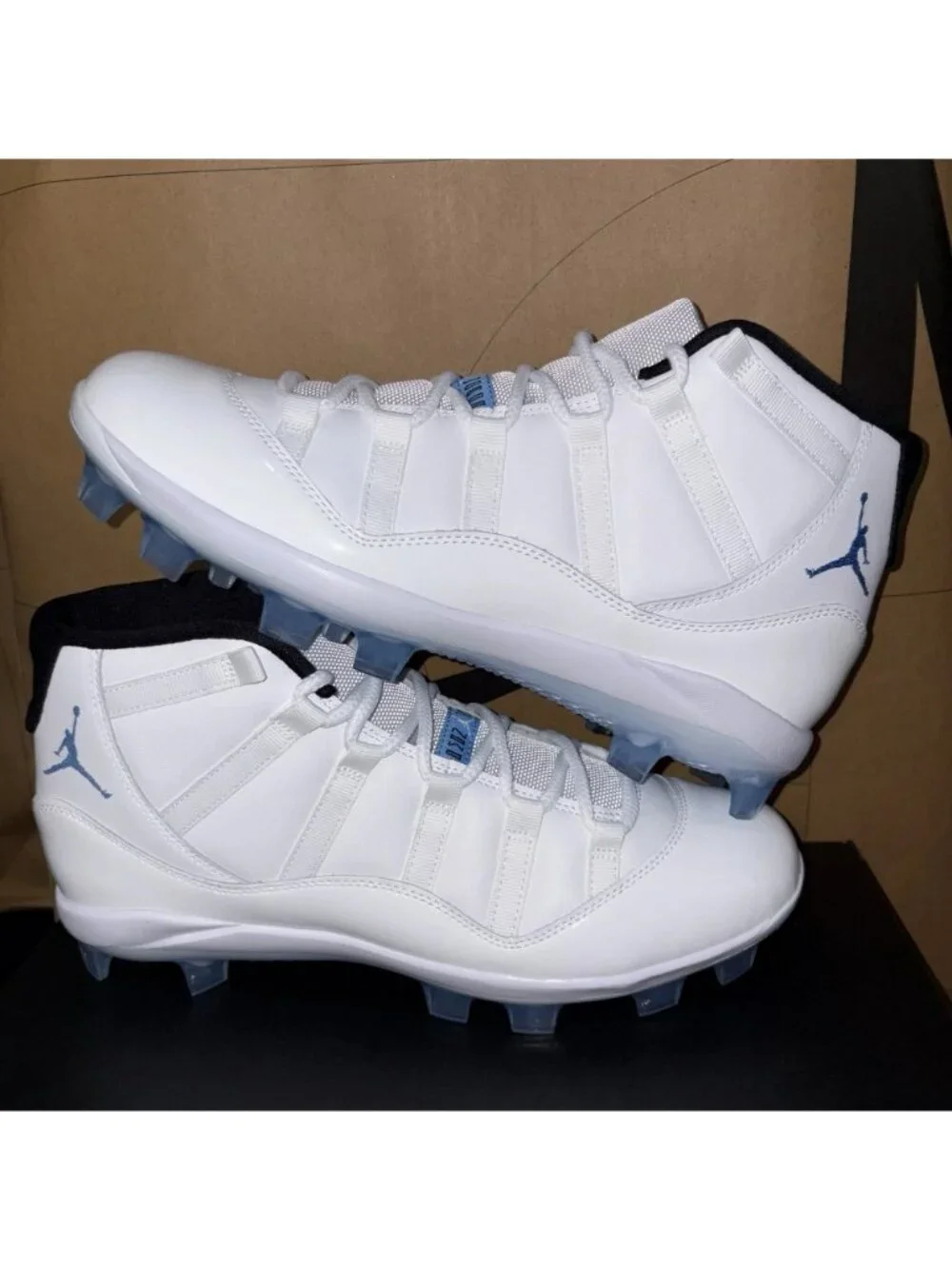 Jordan 11 Retro MCS Baseball Football Cleats Legend Blue HM7326-104 Sz 10.5
